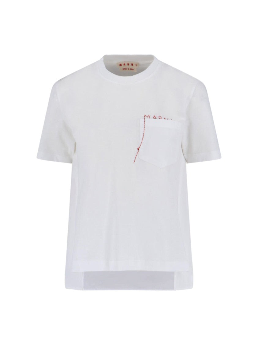 Marni Classic White T-Shirt With Minimalist Design