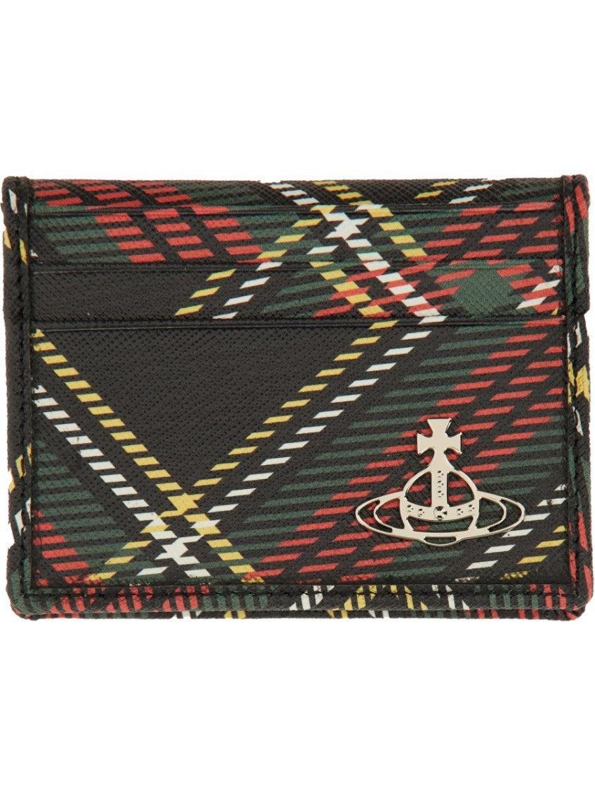 Vivienne Westwood Tartan Plaid Bi-Fold Card Holder