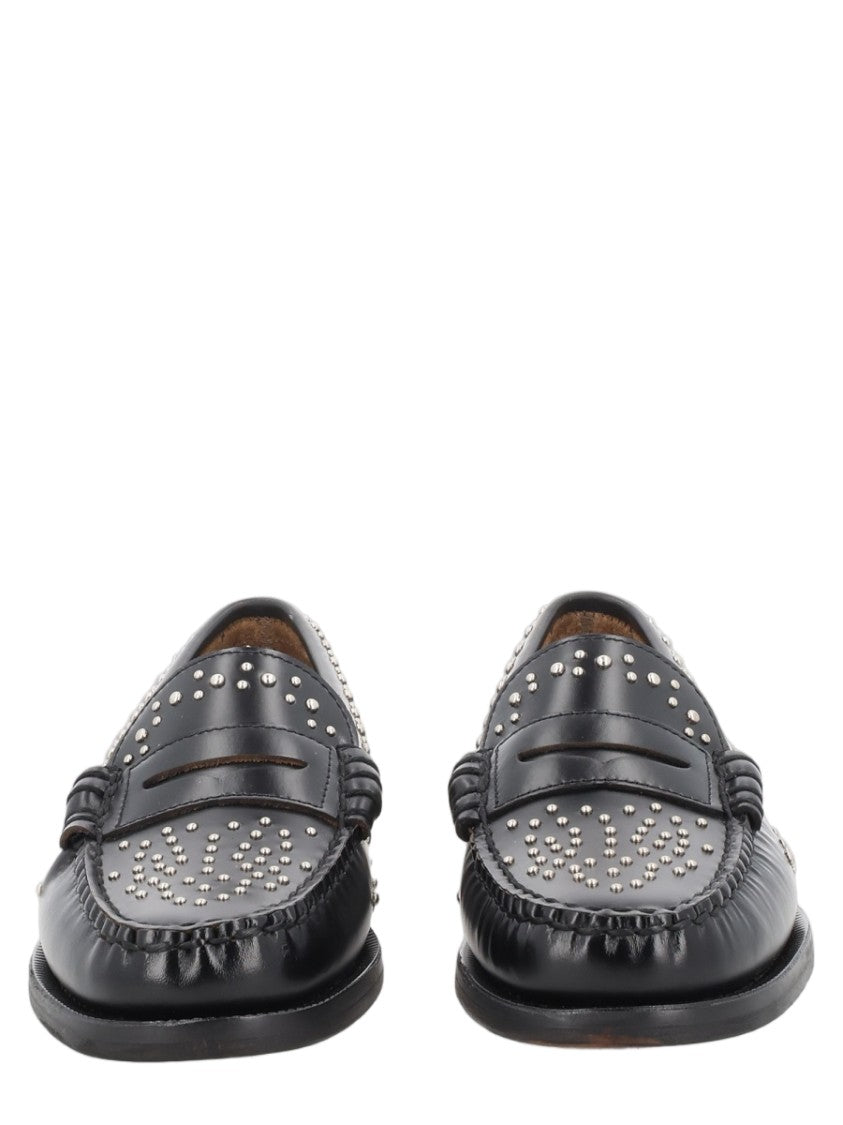 Sebago Penny Strap Black Loafers With Studded Detailing