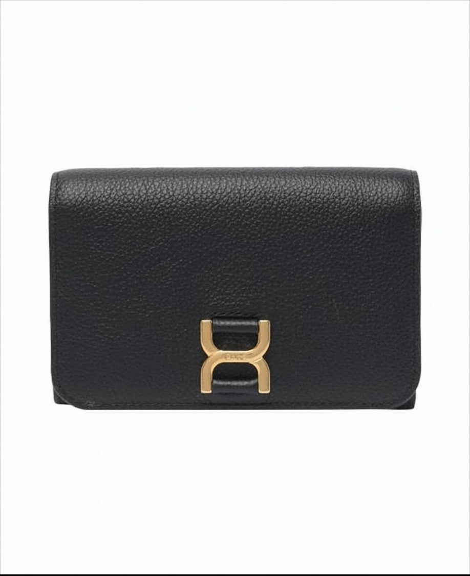 Chloé Textured Calf Leather Fold-Over Wallet
