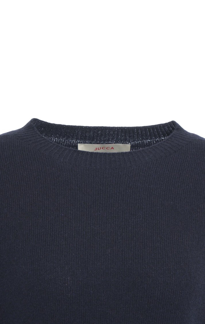Jucca Cashmere Crew Neck Sweater With Ribbed Details