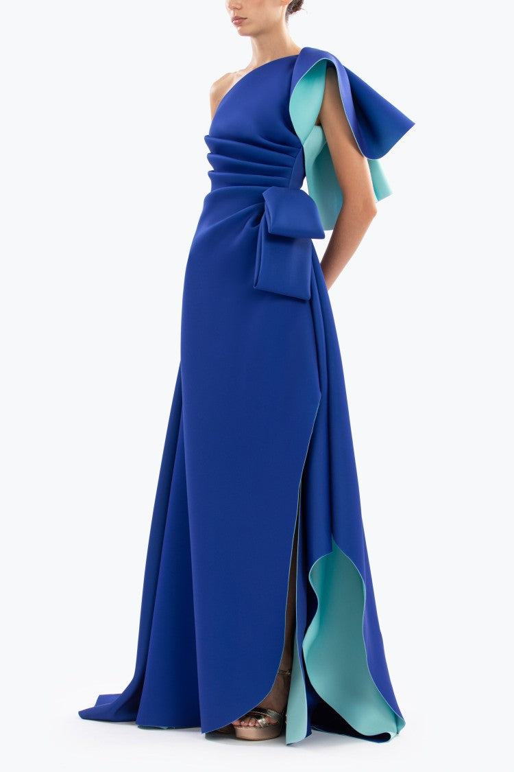 Saiid Kobeisy Double Faced Scuba Long Dress