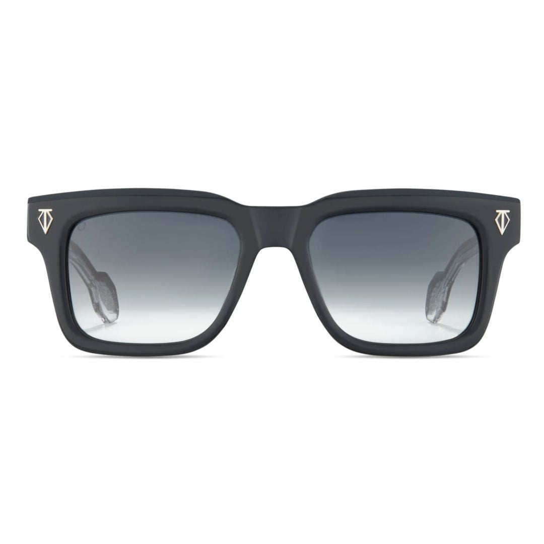T Henri Matte Black H1 Gradient Square Sunglasses