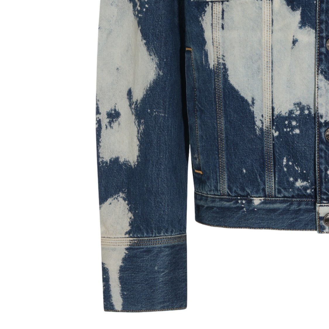Vivienne Westwood Bleached Denim Trucker Jacket With Contrast Stitching