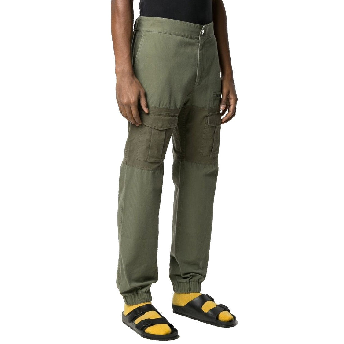 Palm Angels Green Cotton Trousers