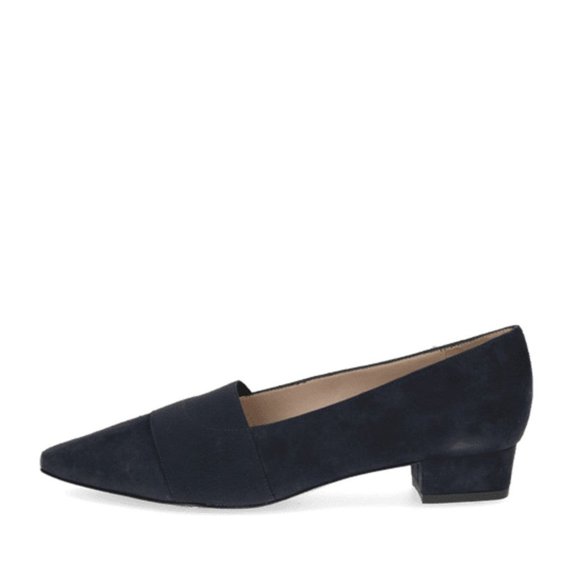 Peter Kaiser Blue Pointed Toe Low Block Heel Leather Dress Pumps