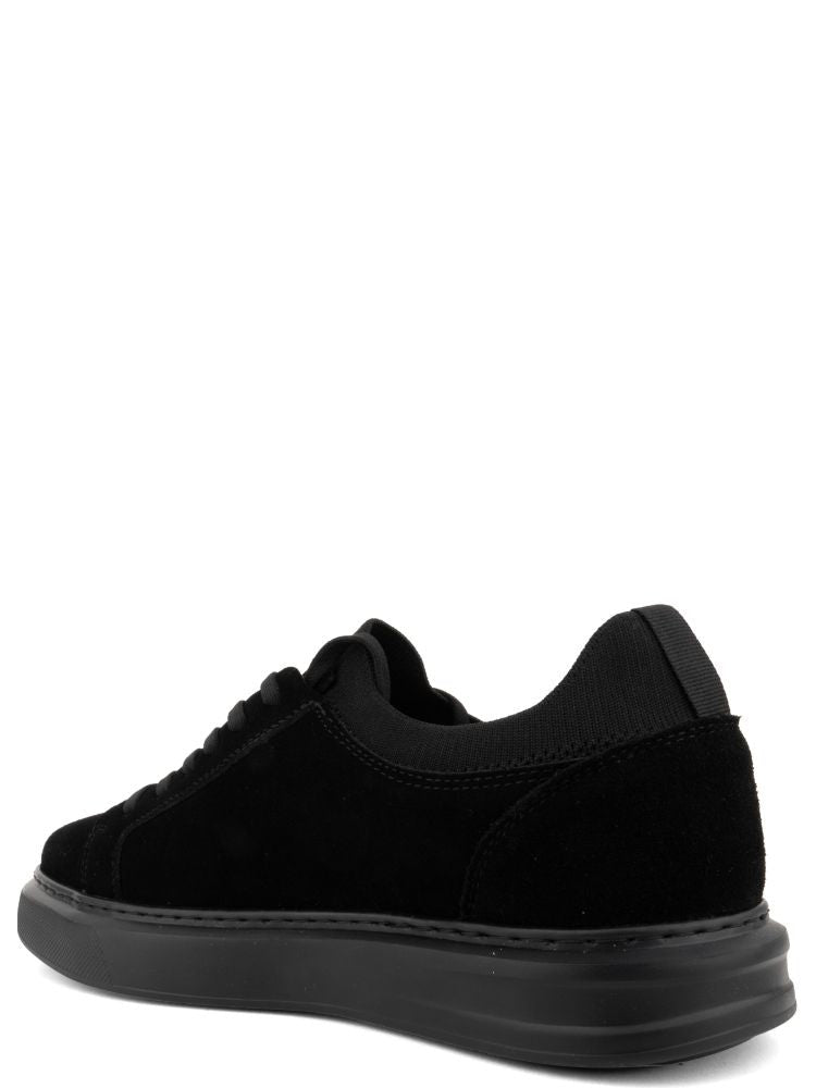 Sergio Moretti Black Leisure Low-Top Suede Sneakers
