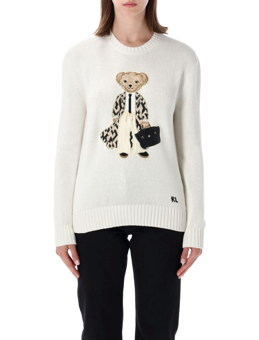 Polo Ralph Lauren Bear Embroidered Knit Sweater