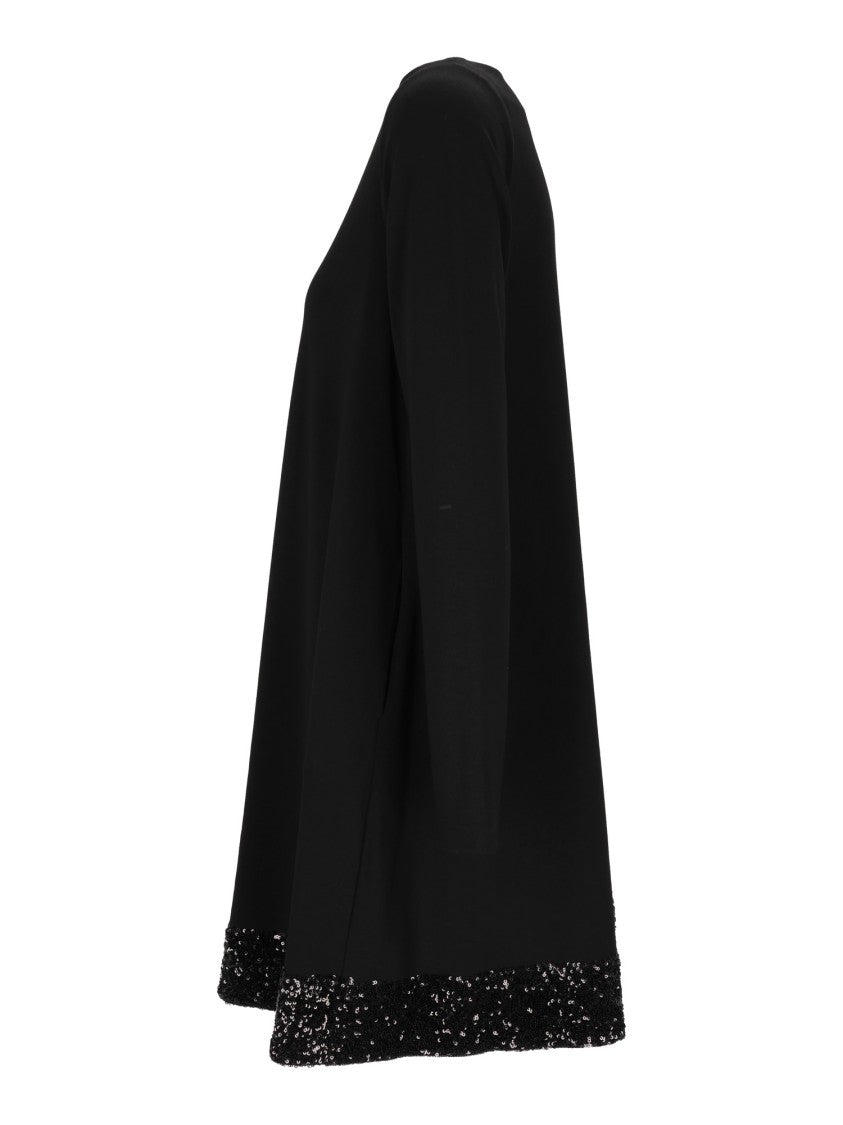 Emporio Armani Black Sequin Hem Day Dress