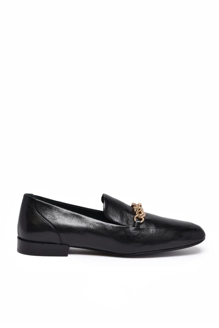 Tory Burch Refined Black Leather Loafer