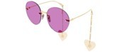 Gucci Round-Frame Metal Sunglasses