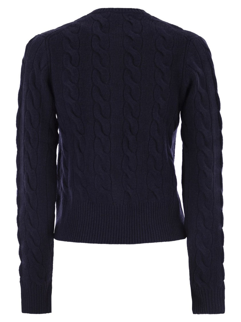 Polo Ralph Lauren Wool And Cashmere Cable Knit Cardigan