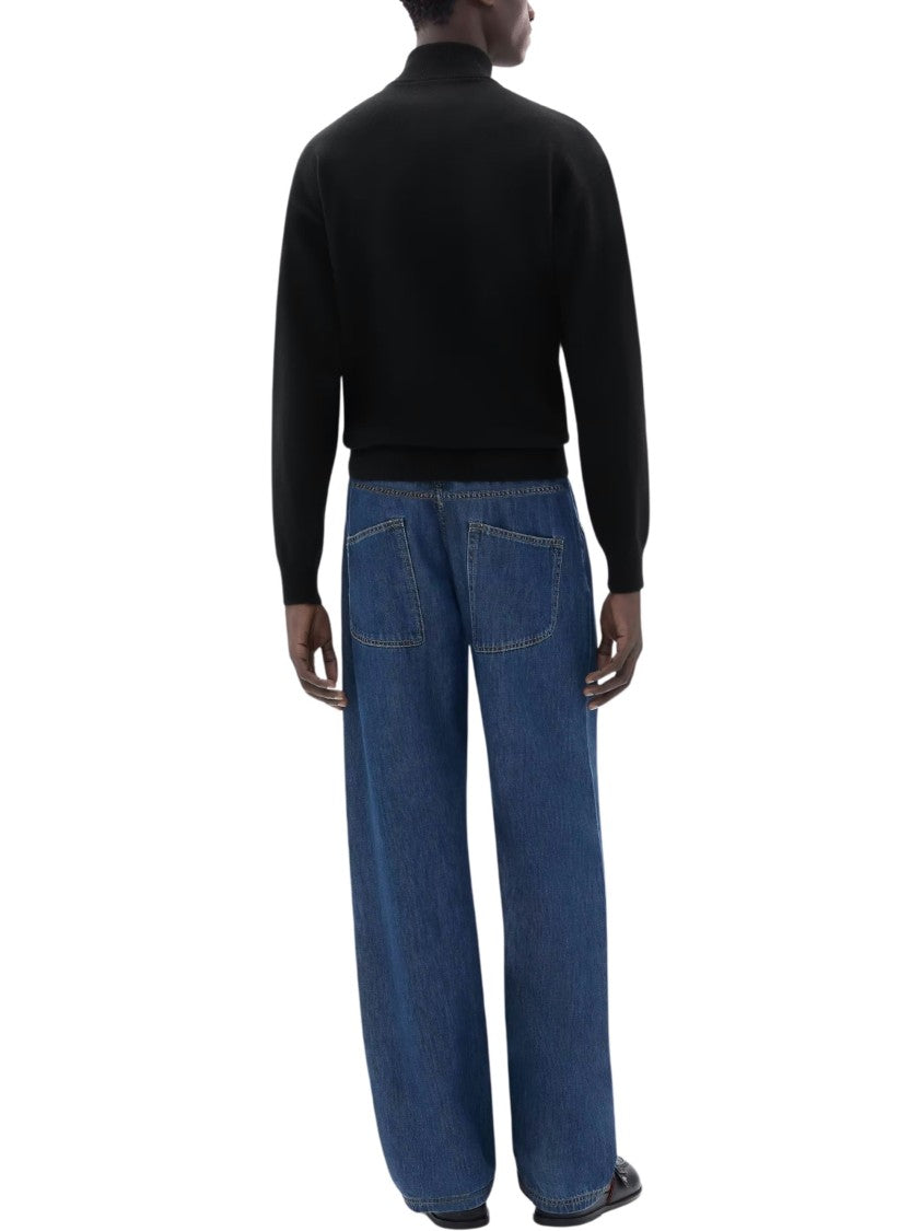 Ferrari Subtle Branding Wool Cashmere Zip-Up Turtleneck