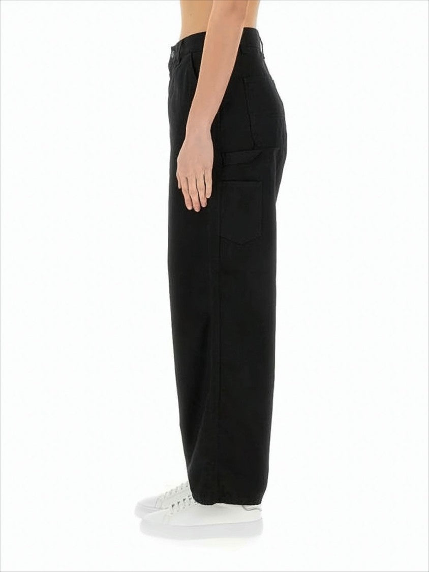 Carhartt Wip High-Waisted Black Straight-Leg Pants