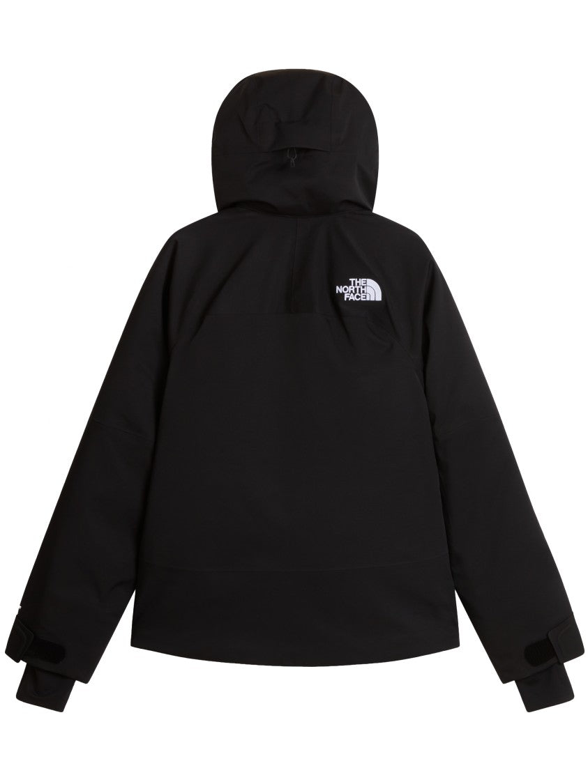 The North Face Front Zippered Black Hooded Jacket With Adjustable Cuffs