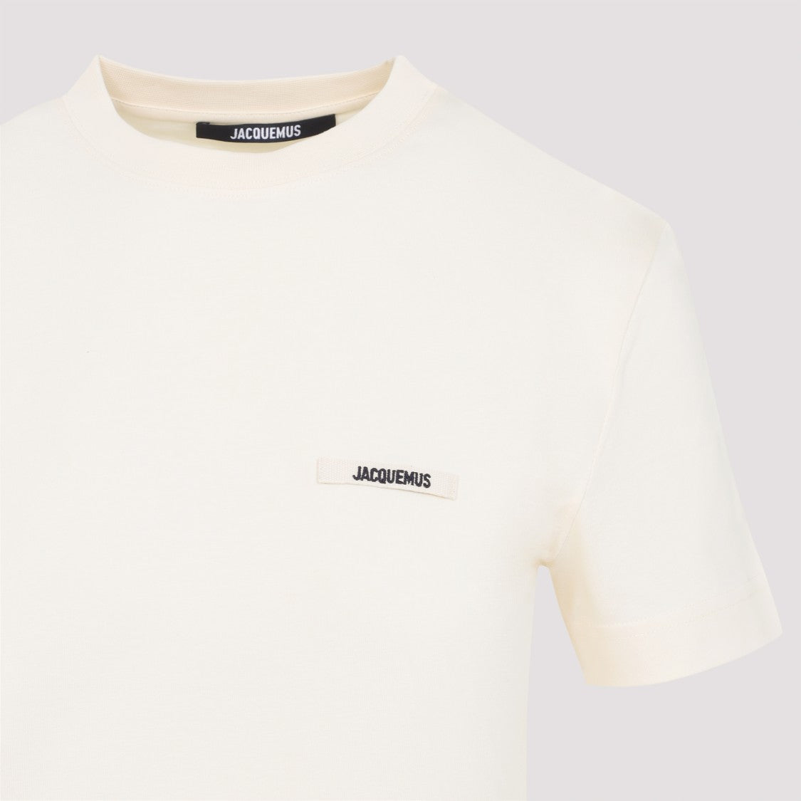 Jacquemus Le Grosgrain Light Beige Cotton T-Shirt