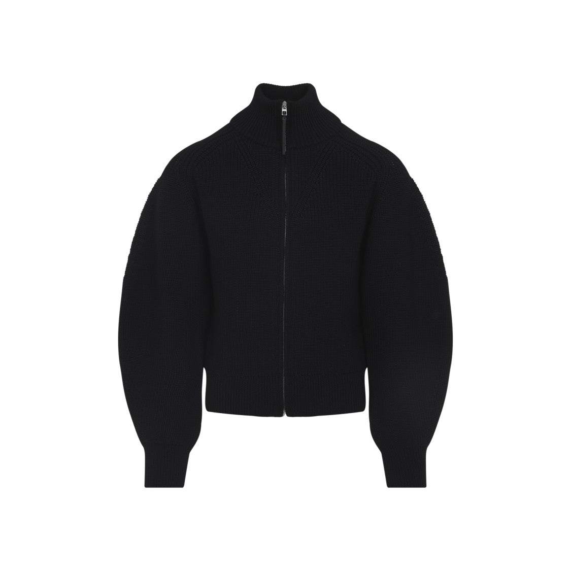 Jacquemus Le Zippe Black Merino Wool Cardigan