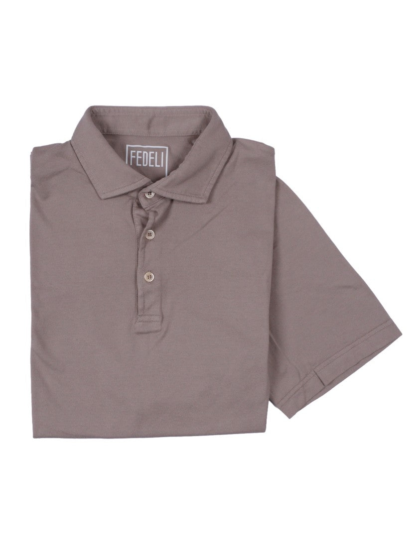 Fedeli Knitted Three Button Polo Shirt