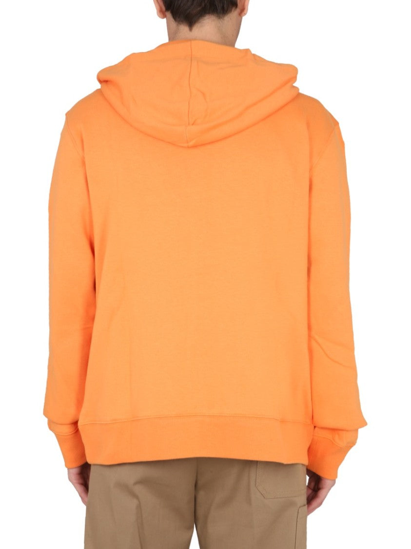 Etro Orange Zip Sweatshirt With Hood