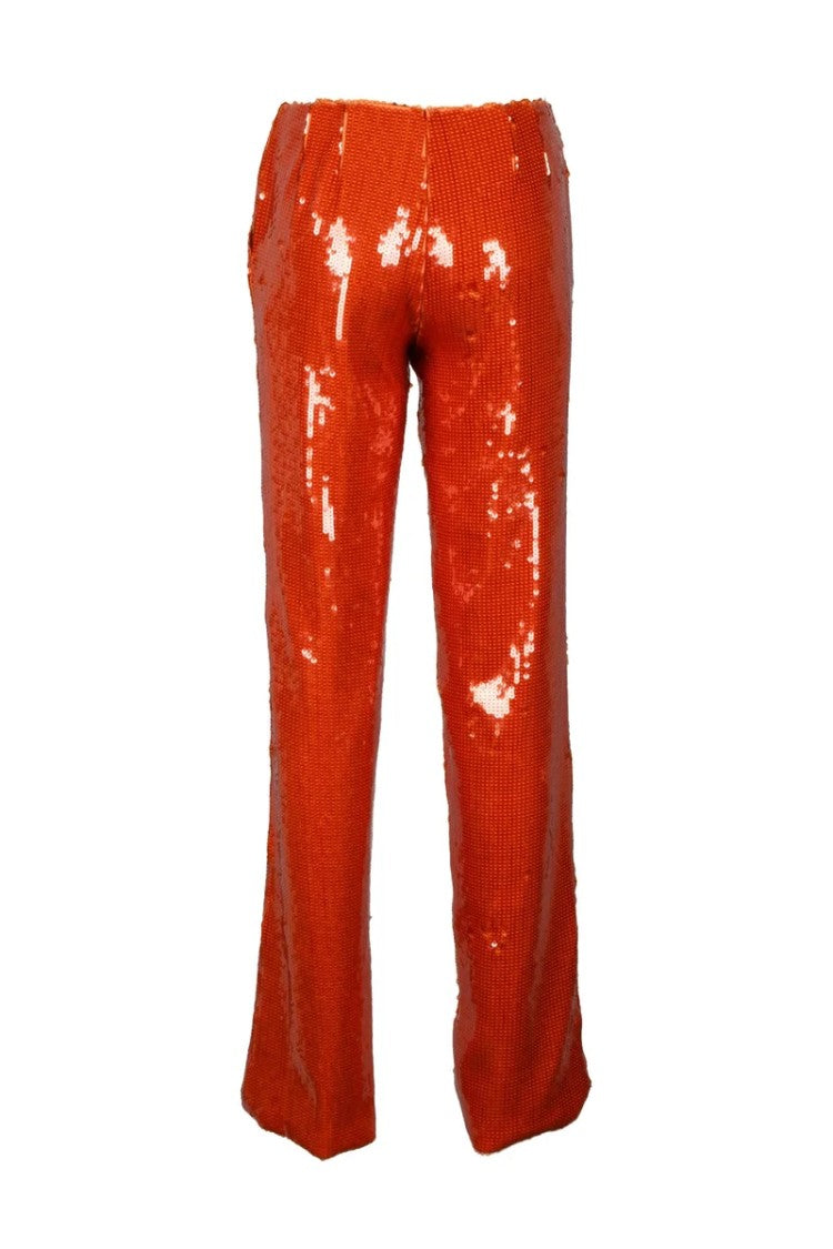 Laquan Smith Sequin Trousers - Orange