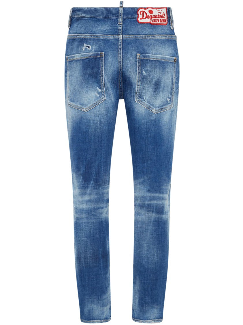 Dsquared2 Faded Blue Slim Fit Skater Jeans