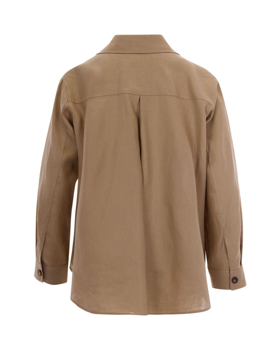 Max Mara Safari Gabardine Single-Breasted Linen Jacket
