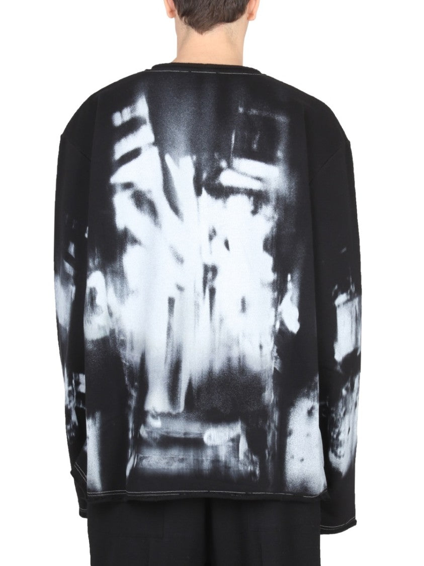 Balmain Tie Dye Pattern Crewneck Sweatshirt