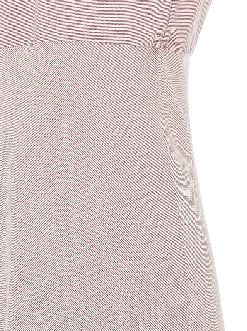 Giovanni Bedin Long Silk Dress With Striped Print