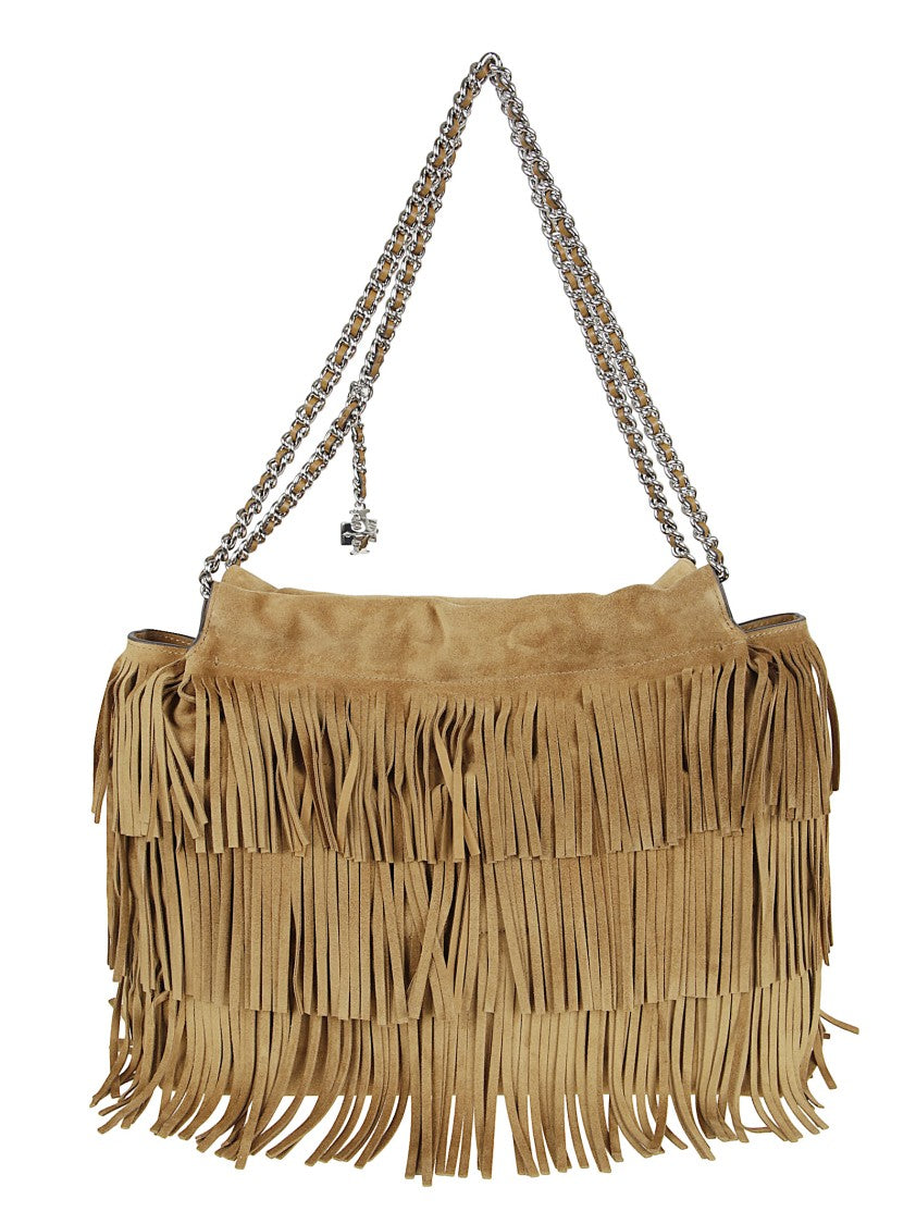 Tory Burch Fringe-Detail Bovine Suede Shopper Bag