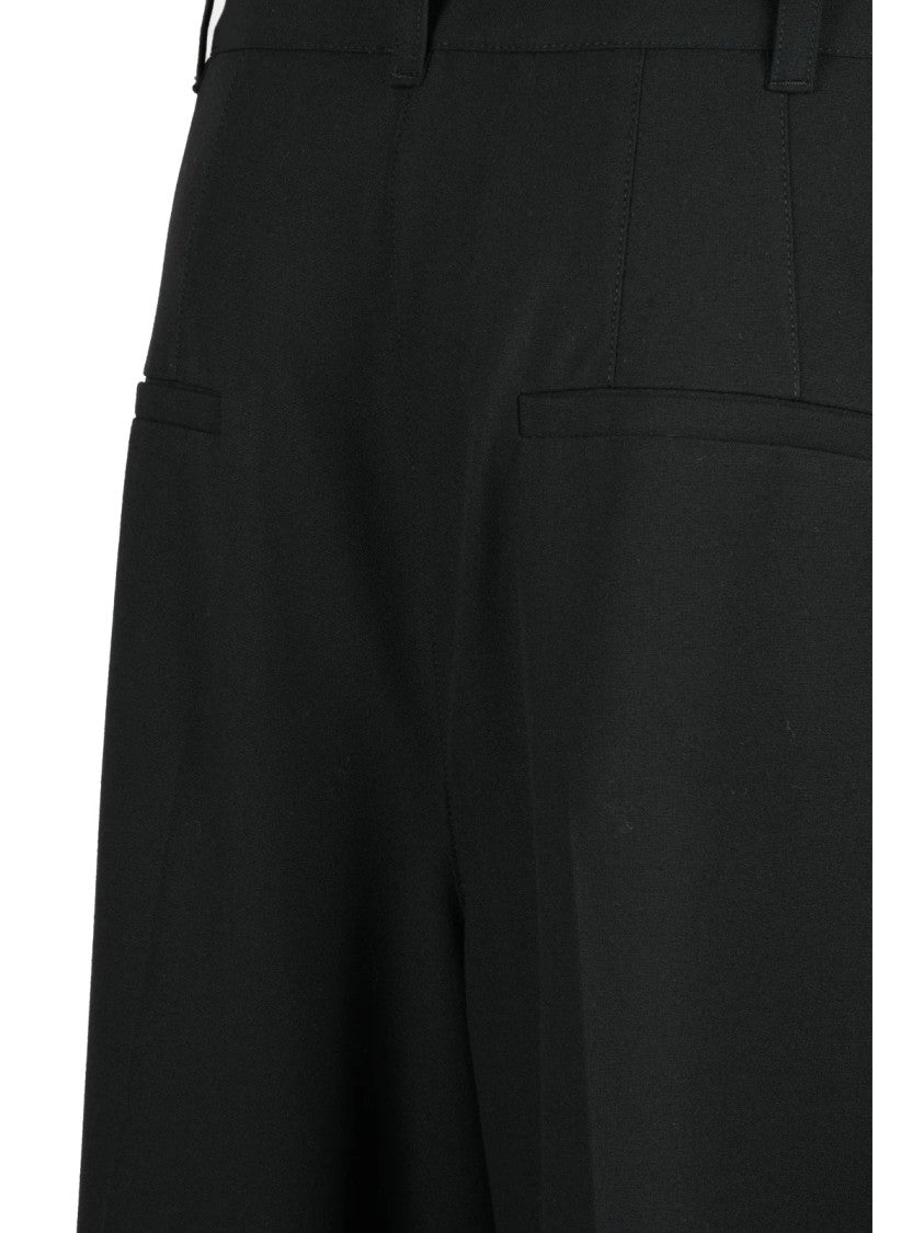 Marella High-Waisted Trousers With Pleated Detail And Tapered Leg