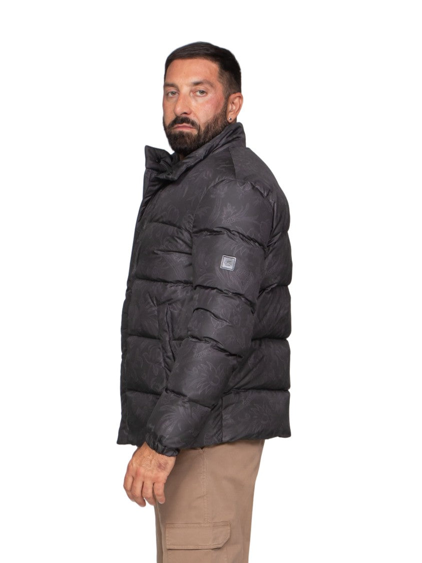 Etro Padded Jacket With Subtle Tonal Pattern And High Collar