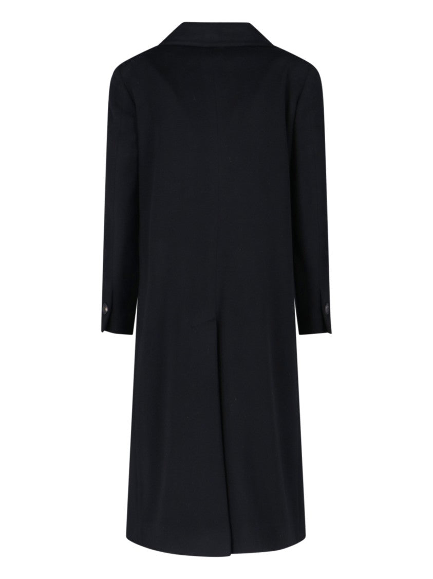Tagliatore Black Jole Double-Breasted Cashmere Coat