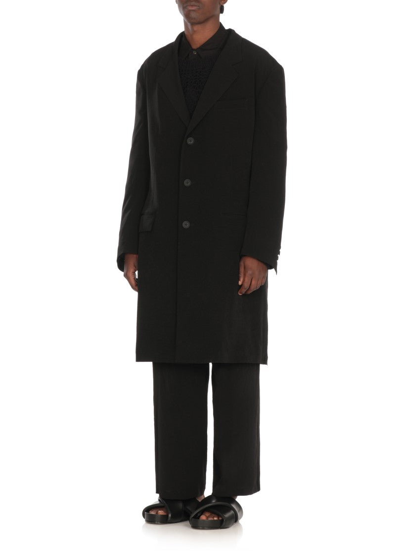 Yohji Yamamoto Black Single Breasted Jacket