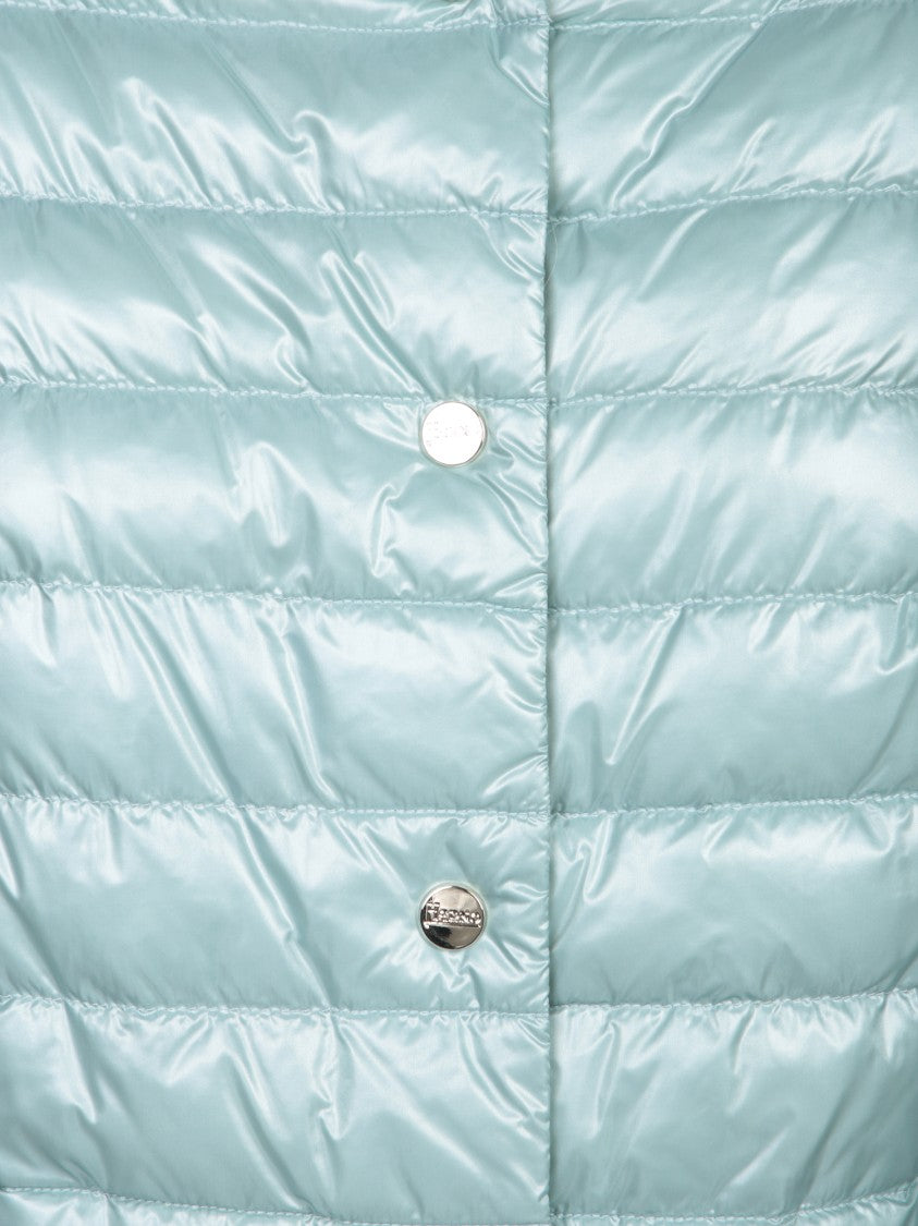 Herno Reversible Blue Jacket With Button Front Closure