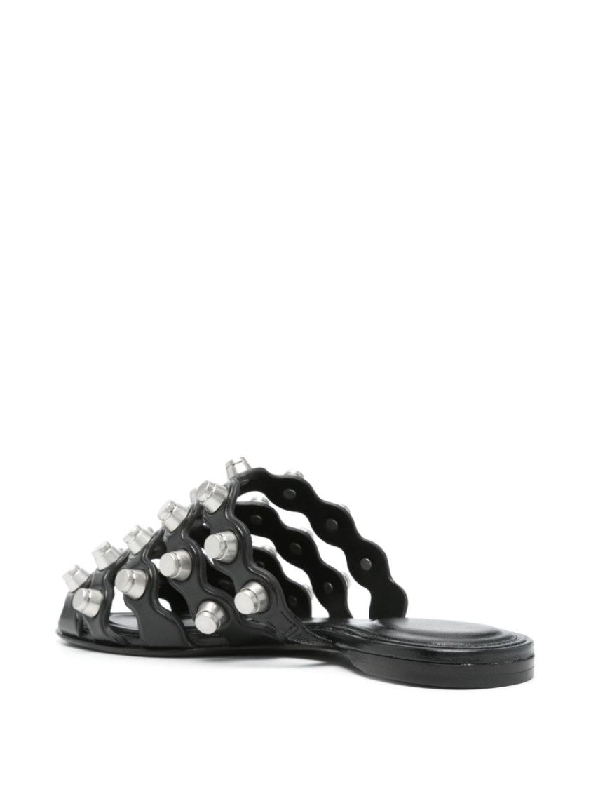 Alexander Wang Cage Slides With Cut-Out Detailing And Stud Embellishments