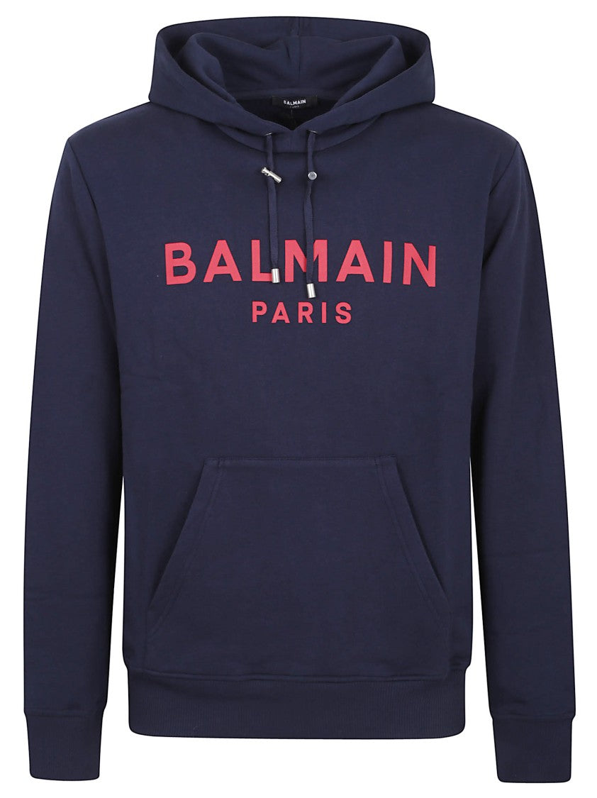 Balmain Navy Blue Organic Cotton Sweatshirt