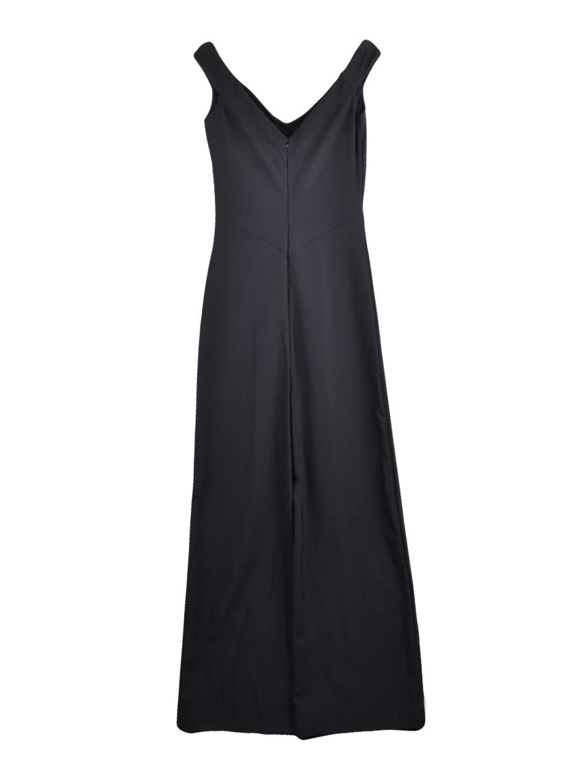 Aniye By Black V-Neck Wide-Leg Stretch Jumpsuit