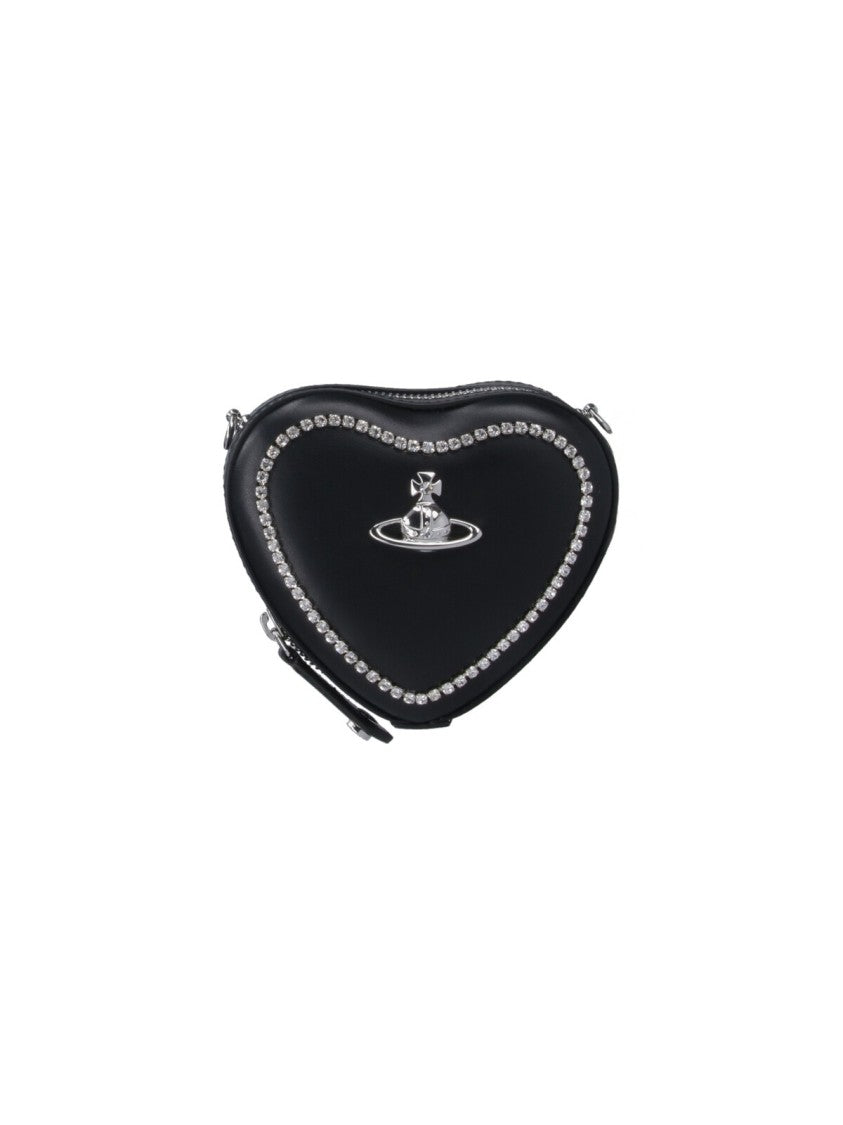 Vivienne Westwood Heart Bag With Strass – Black