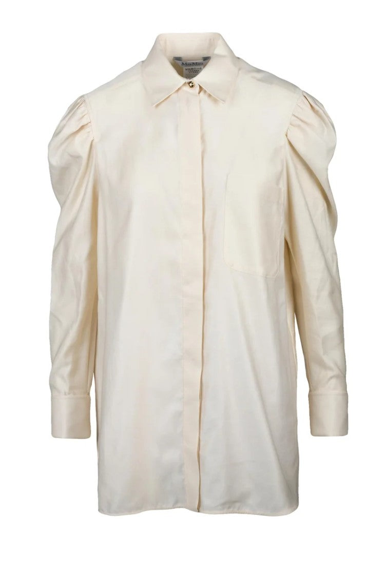 Max Mara Faraday Cotton Puff Sleeve Shirt - White