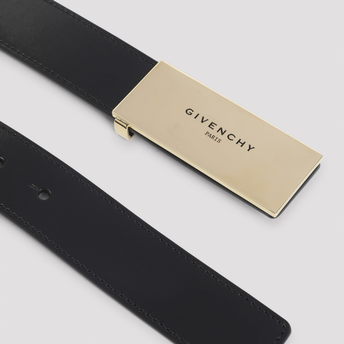 Givenchy Calf Leather Belt With Polished Metal Buckle
