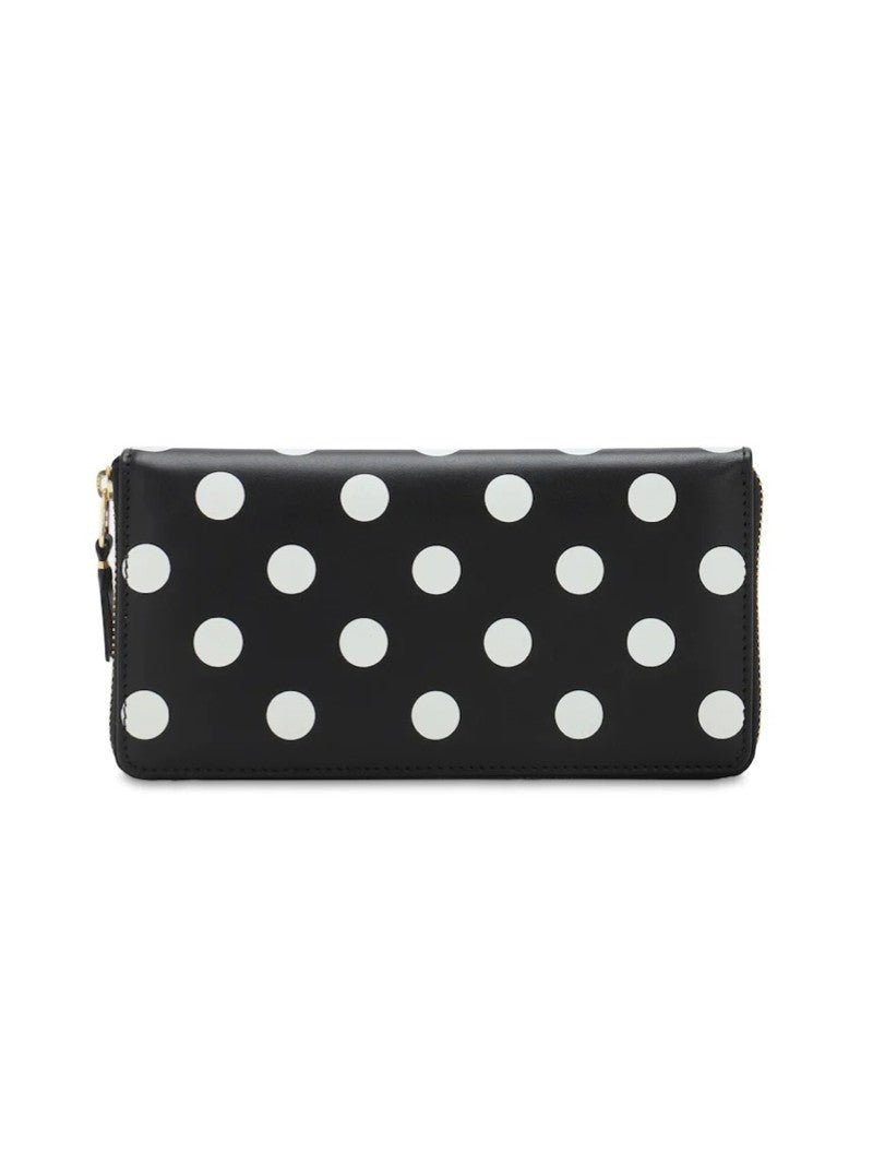 Wallet Cdg Polka Dot Zip Wallet Crafted In Premium Leather