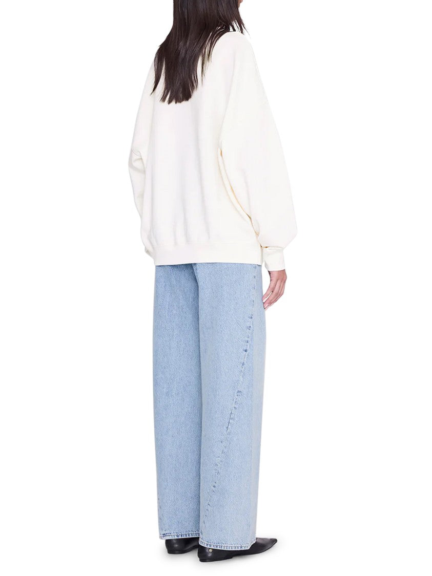 Anine Bing Collegiate Print Cotton Sweatshirt With Relaxed Fit