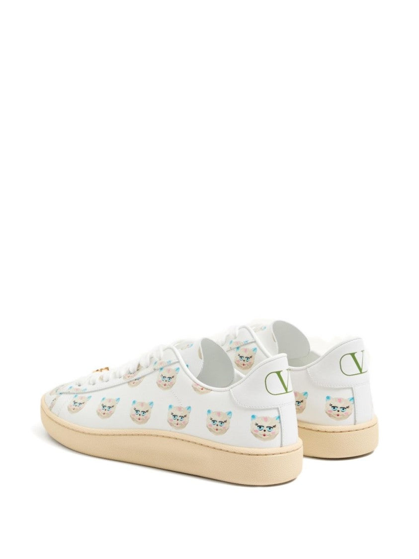 Valentino Garavani White Leather Flat Shoes