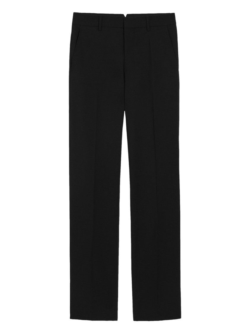 Ami Paris Black Straight Fit Zipped Fly Trousers
