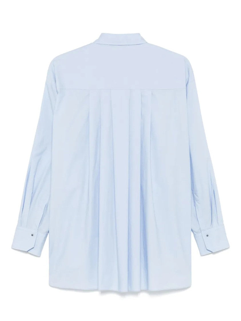 Antonelli Light Blue Pleated Shirt