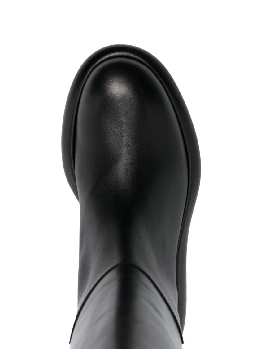 Jil Sander Long Black Boots With Smooth Leather Finish