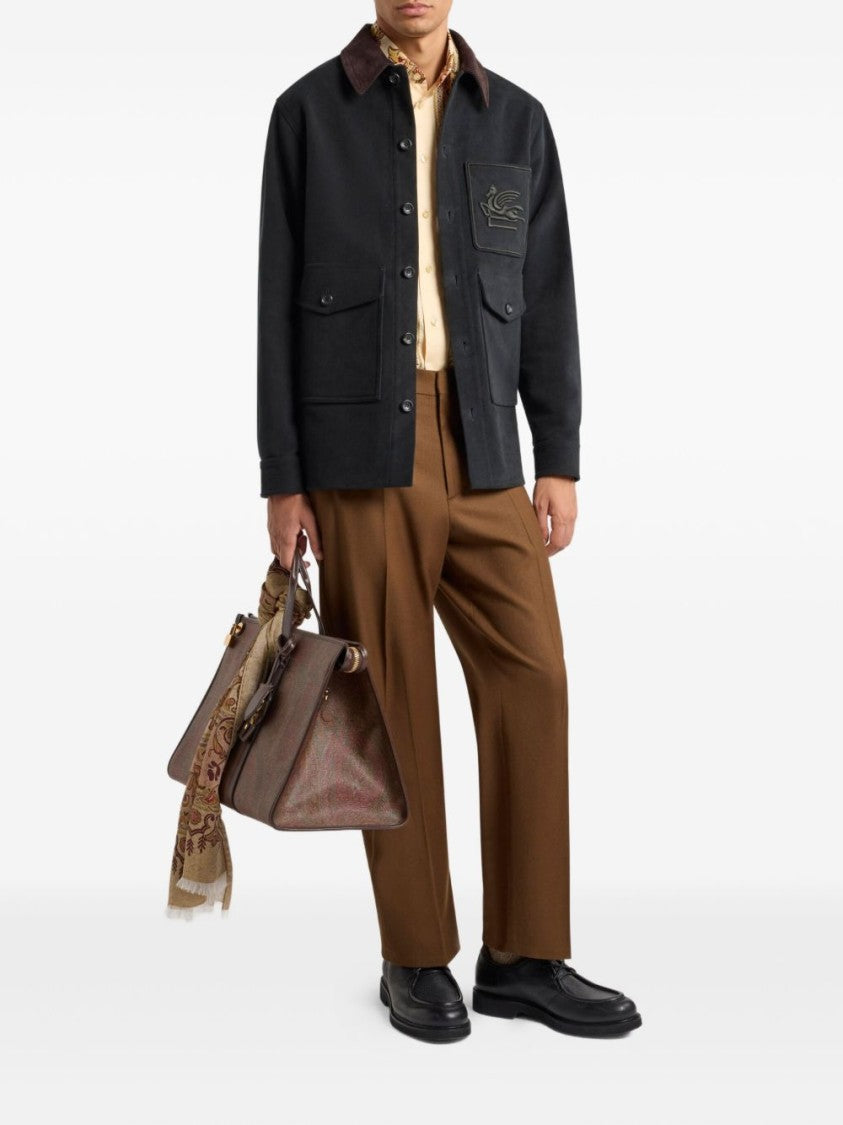 Etro Workwear Jacket With Corduroy Collar