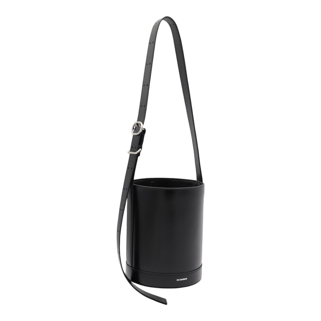 Jil Sander Cylindrical Black Bag With Adjustable Strap