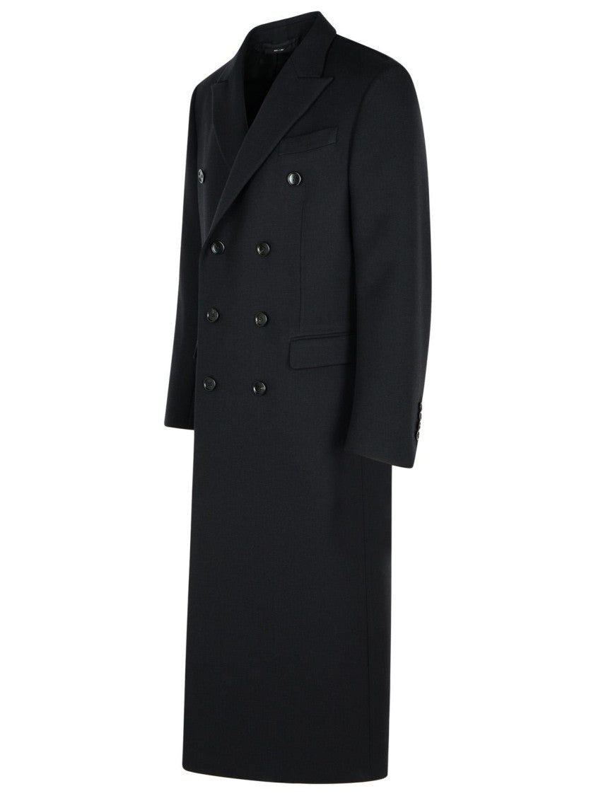 Tom Ford Peak Lapel Double-Breasted Wool Coat