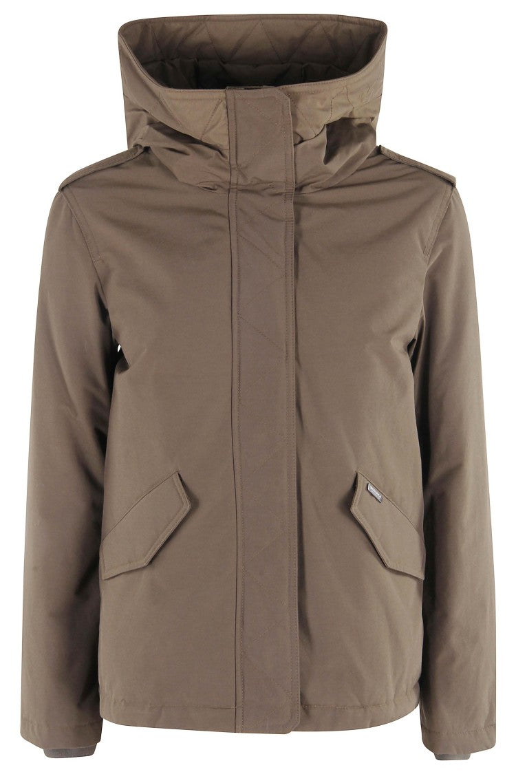 Woolrich Structured Military Jacket With High Collar